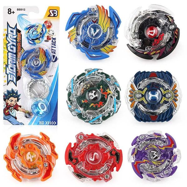 

Bb812 8 tlye beyblade bur t new pinning beyblade and original box metal pla tic fu ion 4d gift toy for kid