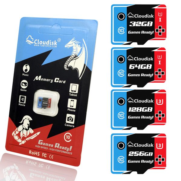

cloudisk games ready microsd memory cards 256gb 128gb 64gb 32gb micro sd card u3 u1 class10 high speed 5-year warranty