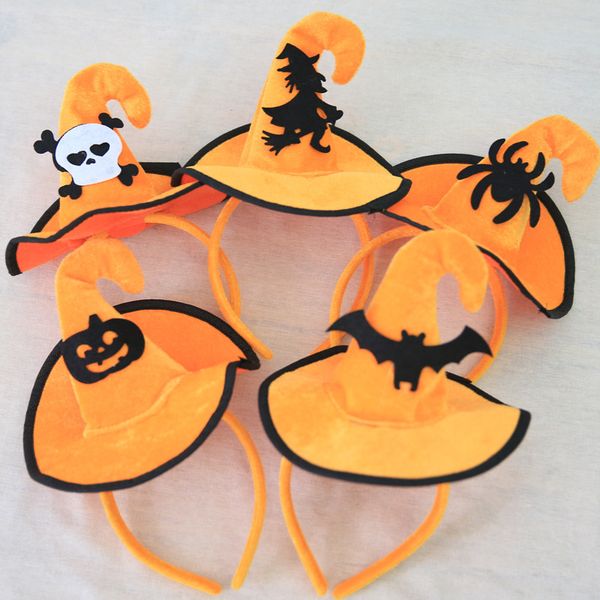 

1psc fashion cute yellow cloth halloween witch party hats decorations cartoon children's drama performance prop festive supplies