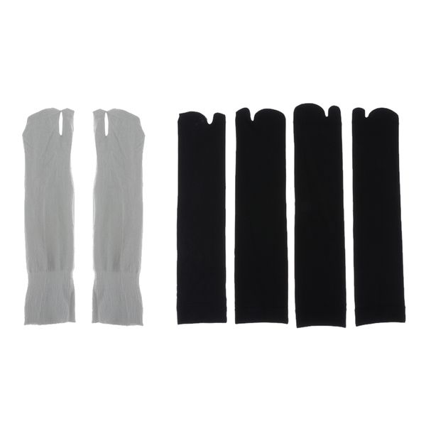 

2 pair tabi socks breathable men's slipper clogs socks - gray + black, Black;white