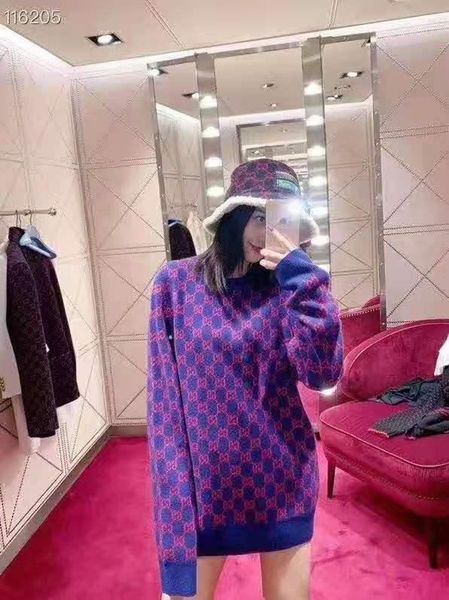 

1210 2020 весна круглый вырез обычная с длинным рукавом бренд же стиль свитер письмо пуловер мода синий панелями цянь, White;black