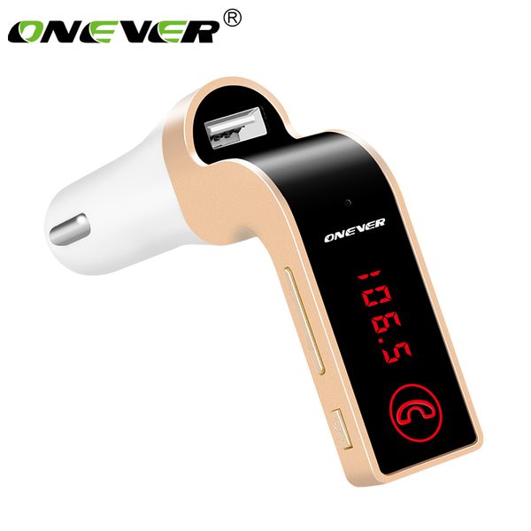

onever fm transmitter multi function hands wireless bluetooth car kit mp3 sd usb lcd car music player lcd display fm