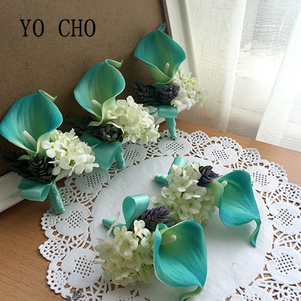 

yo cho calla wrist corsage bridesmaid sisters hand flower silk ribbon tied wedding guest wrist flowers corsages graduation party