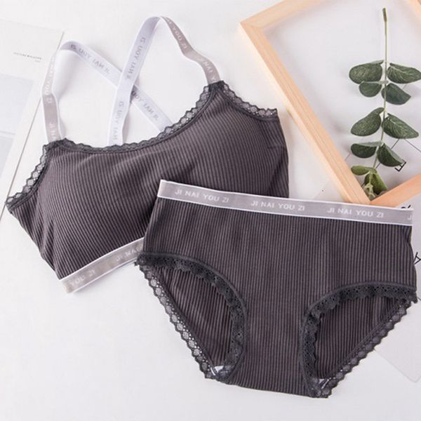 

new fashion women letter print underwear set comfortable wireless lingerie bra set good quality drop shipping, Red;black