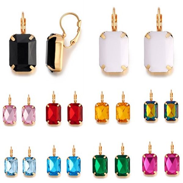 

2020 fashion jewelry gold-color earring for women austrian crystal drop earrings stone pendientes mujer moda earing gift, Silver