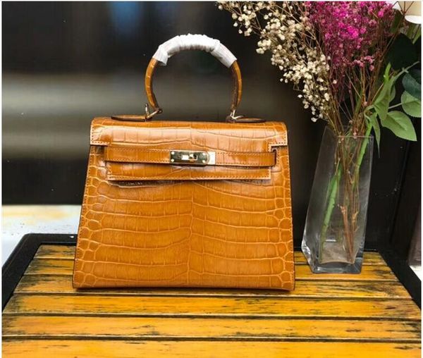 

wholesale alligator bag size 25cm totes fashion shoulder bag women totes genuine leather fashion bags ing