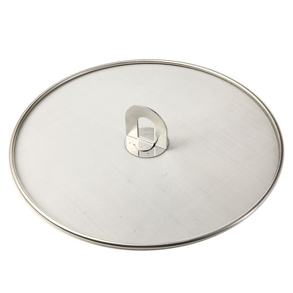 

1pc 29/33cm stainless steel kitchen pan cover shell mesh fat cover lid oil frying pan splatter screen tool cooking gadgets