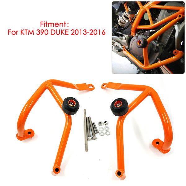 

for 390 duke 390 2013 2014 2015 2016 motorcycle engine bumper guard crash bars frame protector orange brand new