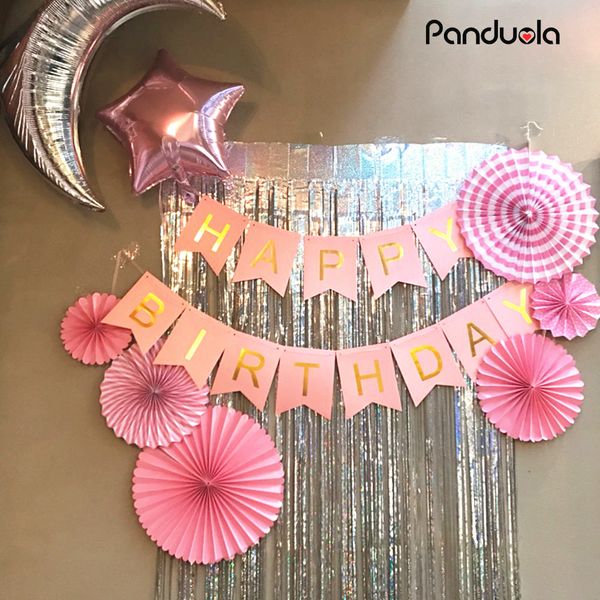 

birthday party decorations kids bunting banner flags happy birthday decoration paper banners children party decoration