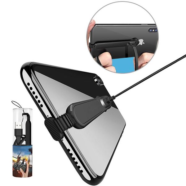 

1M Cell Phone Cables Game Charging Type-C Micro USB Cable with 90 Degree Bending Stable Sucker Fast Charge Data Cable Speed Charger Line