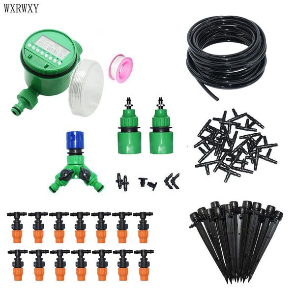 

diy drip irrigation system watering kit automatic irrigation system 2-way gardening tool kit for greenhouse 1 set