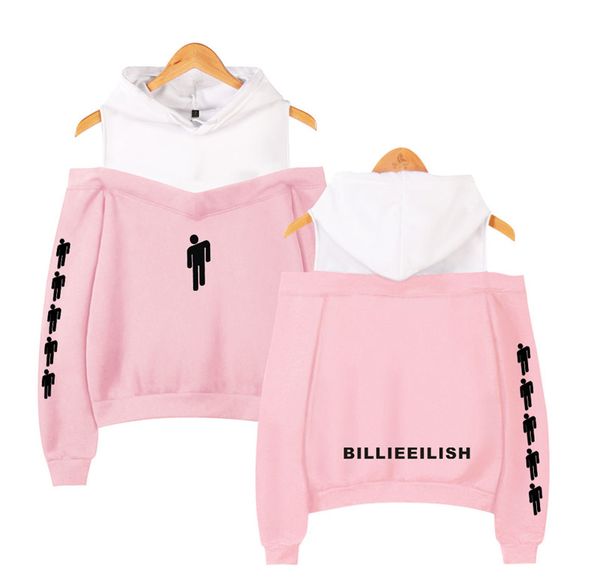 

billie eilish xs-2xl билли эйлиш толстовка маленькие люди и слово печатные с длинным рукавом быть флис повседневная пуловер толстовки плеча, Black