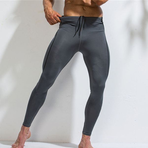 

men basketball football training pant compression tights pants leggings trousers male fitness gym sweatpants, Black;blue