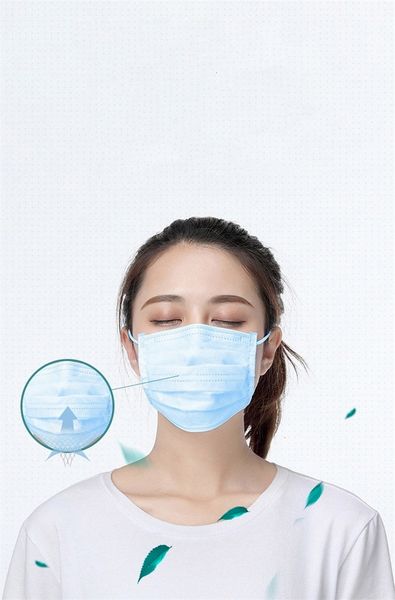 

dhl ship wholesale outdoor breathable 3 ply non blue mask woven face mouthwith elastic ear loop in stock n54 6bvj