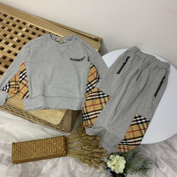 

2019 new children's long sleeve two-piece suit190810#028, White