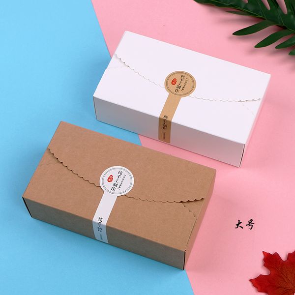 Blank Gift Box Kraft Paper Bag Candy Cookie Bakery Package Box