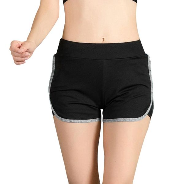 

summer exercise gym shorts women yoga shorts professional sports running black low waist workout black training, White;black