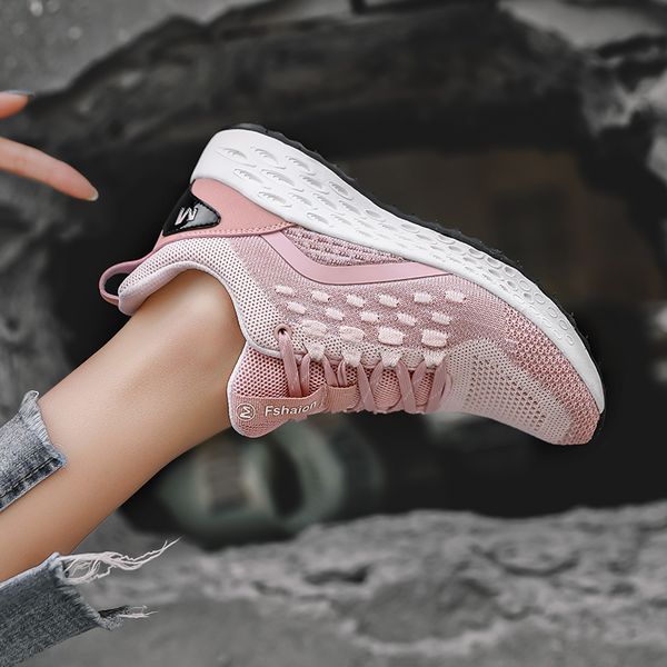 

mesh shoes female casual round toes shoes woman sneakers summer breathable women comfortable plus size new, Black