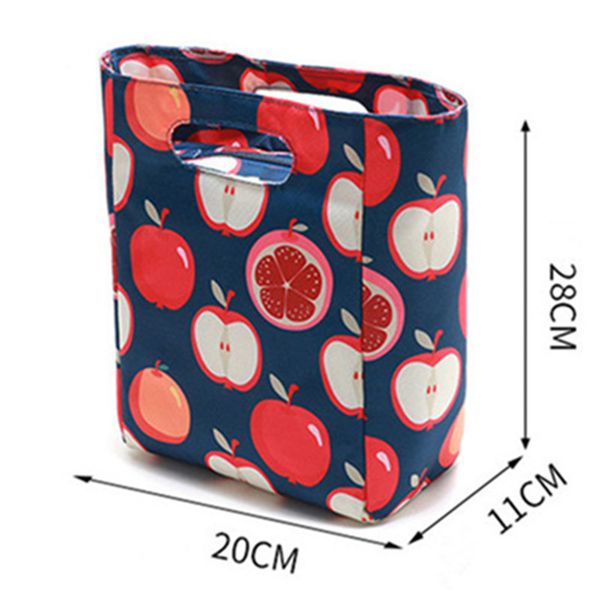 

lunch bag reusable insulated thermal women ice bags multifunctional cooler and warm keeping candy color box waterproof handbag, Blue;pink
