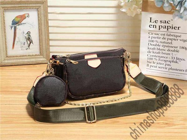 

designer crossbdoy bags v fashion m44813 classic three in one bag handbags purses wallet coin bags shoulder chain bag