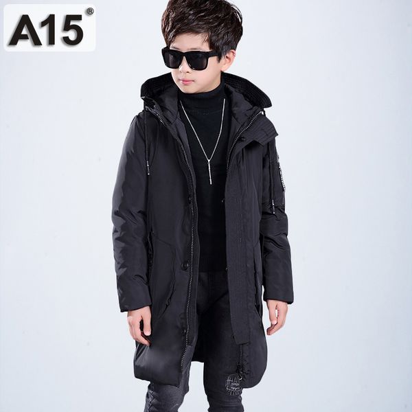 

children winter jackets for boys teenagers kids winter jacket boys parkas long down coat warm clothes size 10 12 14 16 year, Blue;gray