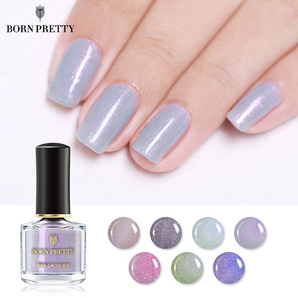 

born pretty nail polish 6ml glitter pink purple varnish lacquer shimmer nail art polish