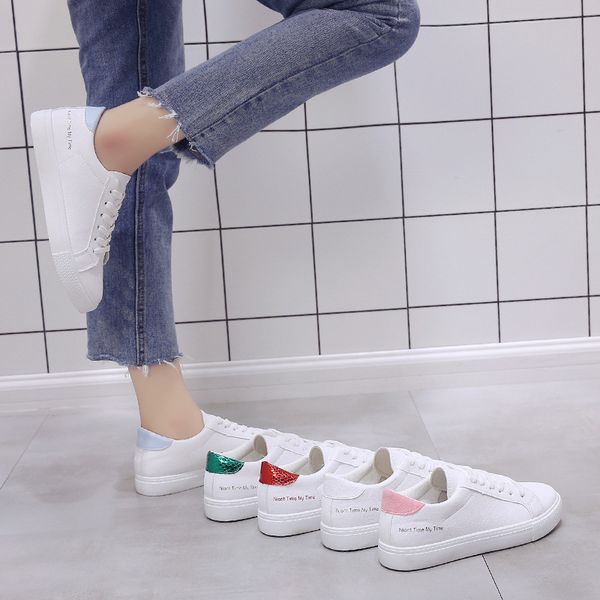 

women's shoes trend white shoes ladies casual 2020 new spring and autumn flat bottom women's wild breathable, Black