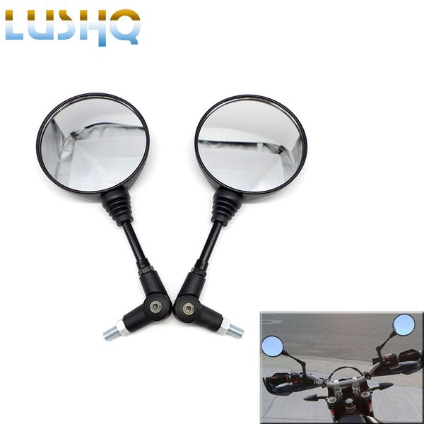 

motorcycle folding rearview mirror 8mm 10mm 360Â°aadjustment rotation rear view mirror for scooter tricycle dirt bike supermotos