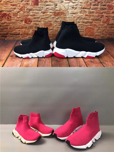 

new sock shoe kids paris speed trainer running shoes kids fashion sock summer casual athletic sport sneakers m01, Black