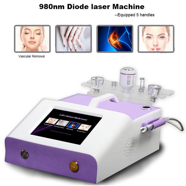 

high frequency vascular blemishes removal spider veins/ vascular blemishes treatment 980nm diode laser vascular vein removal machine, Black