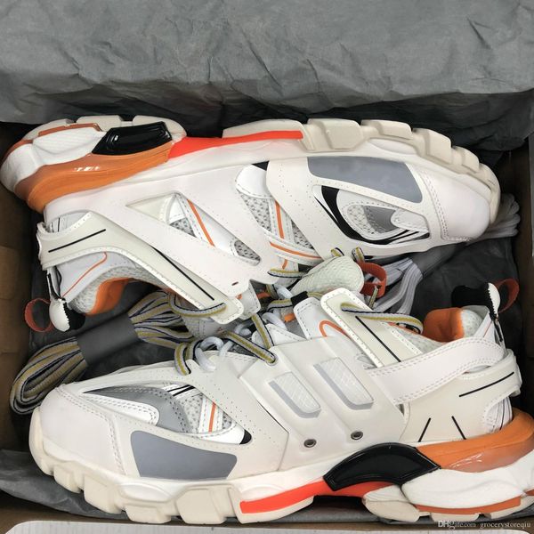 

track 3.0 triple shoes paris designer shoes tess s gomma trek luxury sneaker shoe white orange man woman clunky outdoor casual shoes