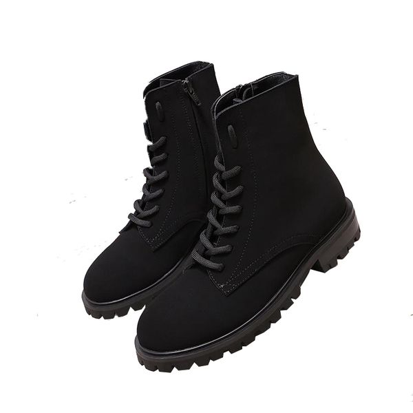 

2019 low-fashion wild latest women designer boots martin rubber sole 100% genuine leather size 35-42 shoes factory direct, Black