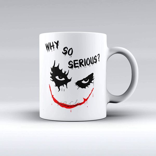 

new характеристика desigh чашка джокер why so serious керамического подарок кружок кофе (чай, какао) 11 oz. кружки dropshipping 11oz