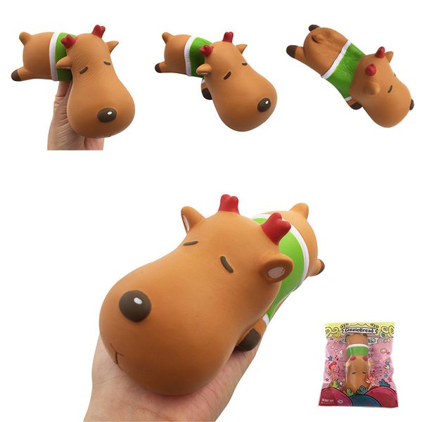 

christmas elk squishy toy cute deer squeeze slow rising stress reliever party supply kids gift xmas decoration