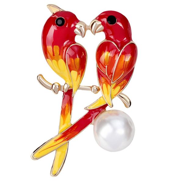 

элегантный lovebirds броши сплава эмалированные животных брошь pin шарф пряжка для женщин платья аксессуары подарок партия свободной перевоз, Gray