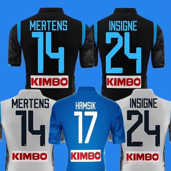 

2019 napoli home blue occer jer ey 18 19 naple away occer hirt 2018 cu tomized 14 merten 17 ham ik 24 in igne 3rd football uniform, Black;yellow