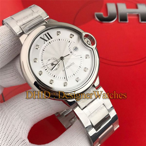 

mens watches automatic movement watch mens designer watches 42mm fashion luxury designer floding buckle auto date wristwatch, Slivery;brown