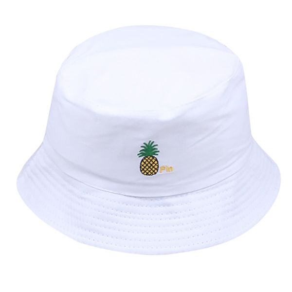 

men women pineapple bucket hat hip hop fisherman panama hats embroidery cotton outdoor summer casual swag bob visor bucket cap, Blue;gray