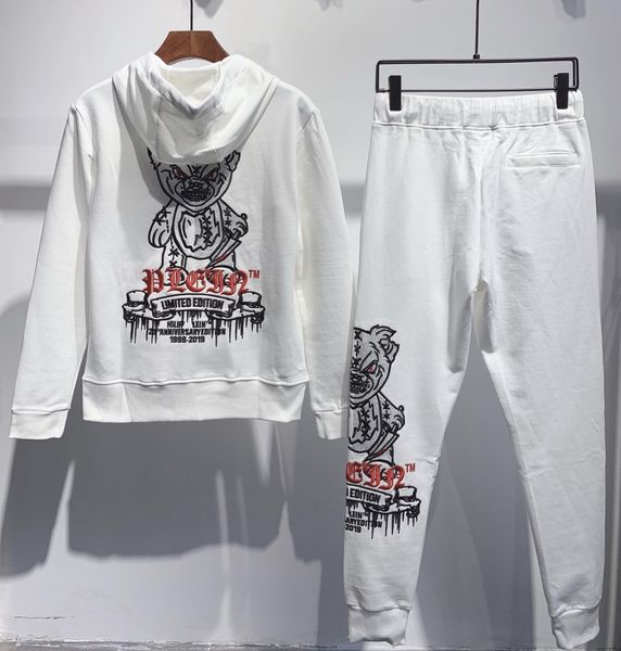 

2019 new mens designer tracksuits cotton sweatsuits comfortable slim jacket print two-piece joggers men tracksuit sweat suits size -3xl, Gray