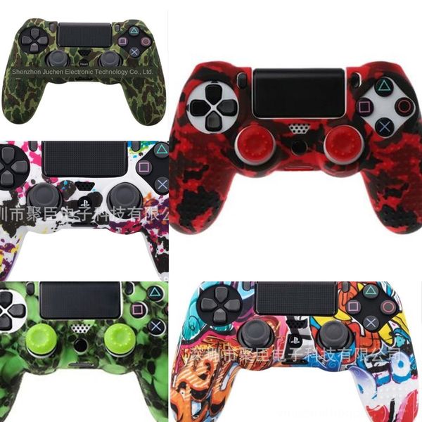 

pzzvf camo камуфляж втулки крышки случая силикона мягкая защита кожи для 4 контроллера playstation для ps4 gamepadfedex emsshipping