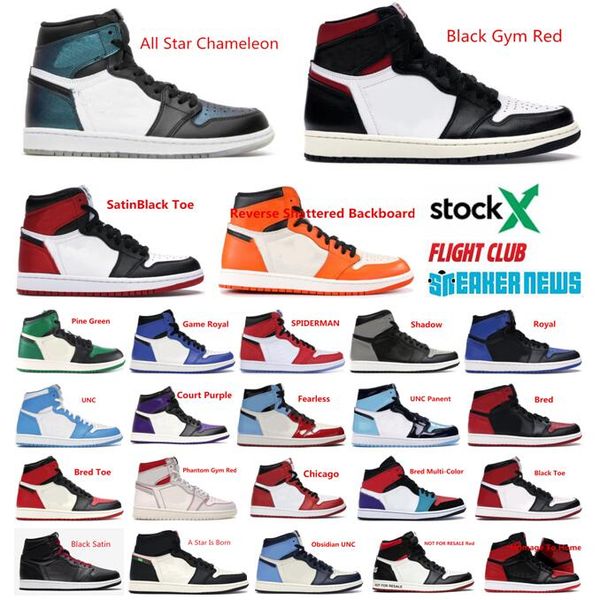 

women mens basketball 1 1s jumpman shoes toe bred chicago royal men designer sport shoes sneakers trainers with box