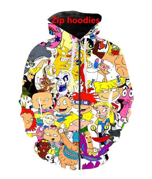 

mens designer jacket hooded brand zipper hoodies cartoon characters 90s 3d print for men women luxury hoodie coat jacket mh03, Black;brown