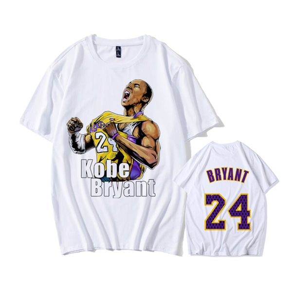 

kobe rip mens cartoon tshirts letter printed loose casual male tees designer active short sleeve boys, White;black