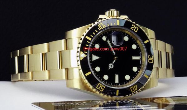 

factory maker sapphire black luminescent watch 40mm ceramic gold 116618 116618ln asia 2813 movement automatic mens watches, Slivery;brown