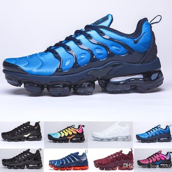 

new 2020 mens shoe sneakers tn plus breathable air cusion desingers casual running vapormax&#13shoes new arrival color, Black