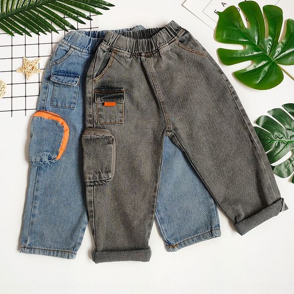 

clothing men's pants autumn 2020 children's girls and jeans children's wear jeans autumn pants loose fashion, Blue