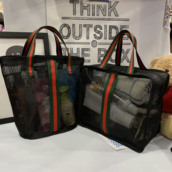 

mist transparent mesh hollow ins cosmetic notebook notebook lapbucket wash bag lapmother bag