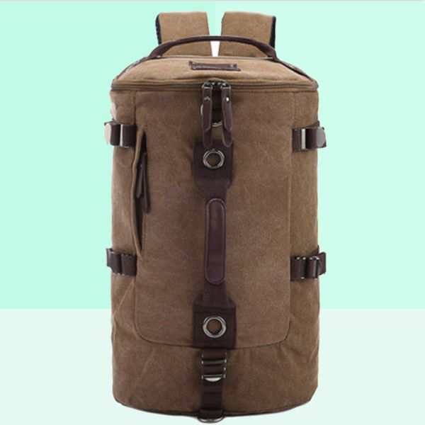 

man travel bag mountaineering backpack men bags canvas bucket women shoulder backpack women's bag large capacity