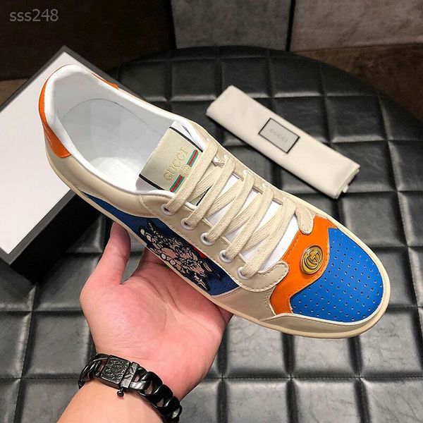 

luxury new small dirty shoe leather breathable couple board shoes flat casual shoes men and women casual shoe high size 38-44, Black