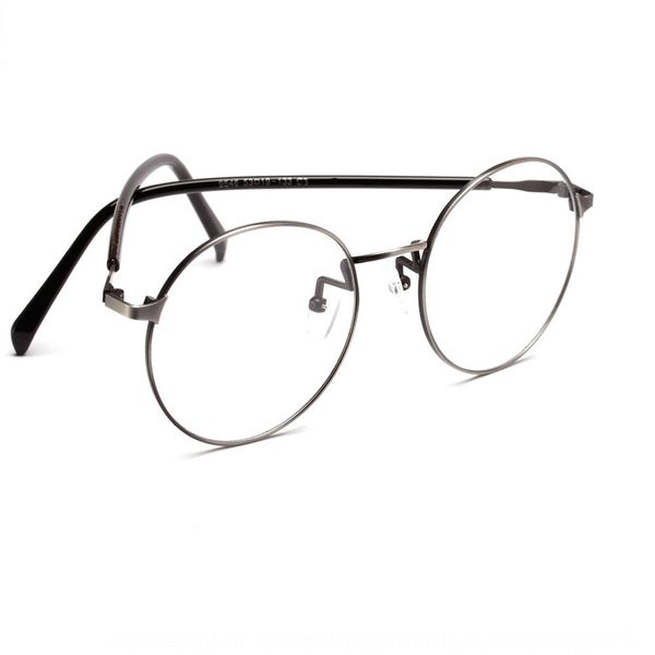

9546 metal fashion old glasses frame men's bronze round plain glasses women, Silver